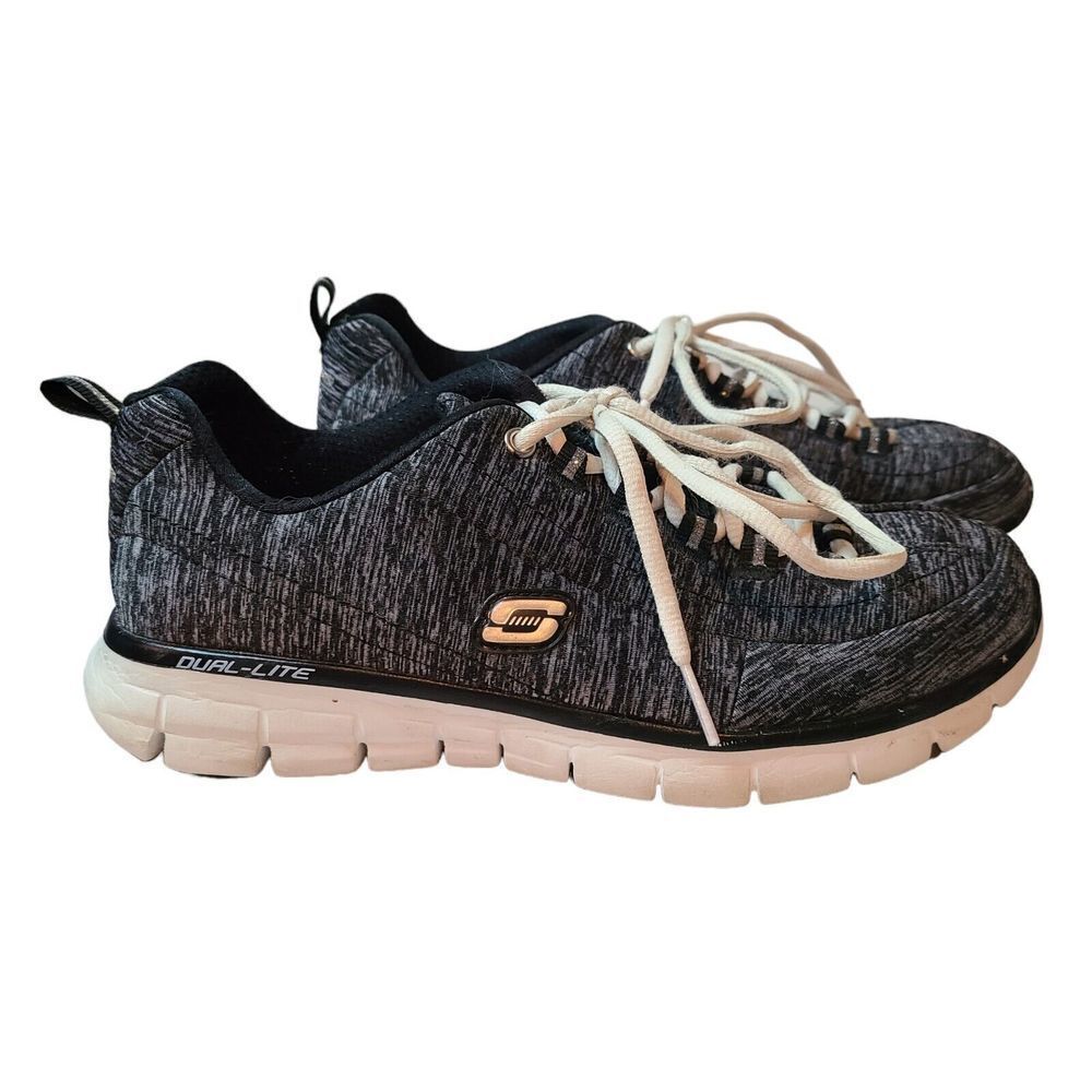Sketchers Elite D'lites Women's size 7.5 Memory Foam Sneakers Shoes Black